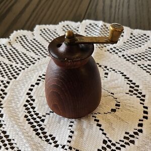 Chubby Pepper Grinder In Solid Teak - 1950s